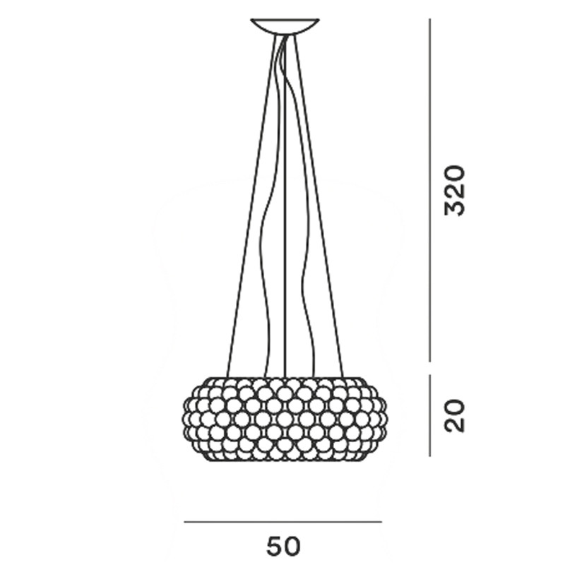 Foscarini Caboche Media Led Sospensione