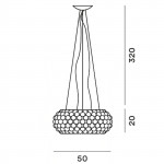 Foscarini Caboche Media Led Sospensione Foscarini Caboche Media Led Sospensione