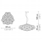 SLAMP DRUSA Lampada Sospensione Diametro 60 cm