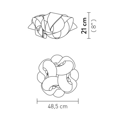 Slamp Fabula Soffitto Parete 48 cm