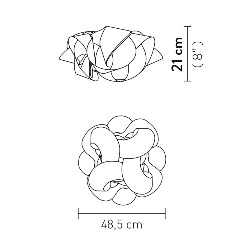 Slamp Fabula Soffitto Parete 48 cm