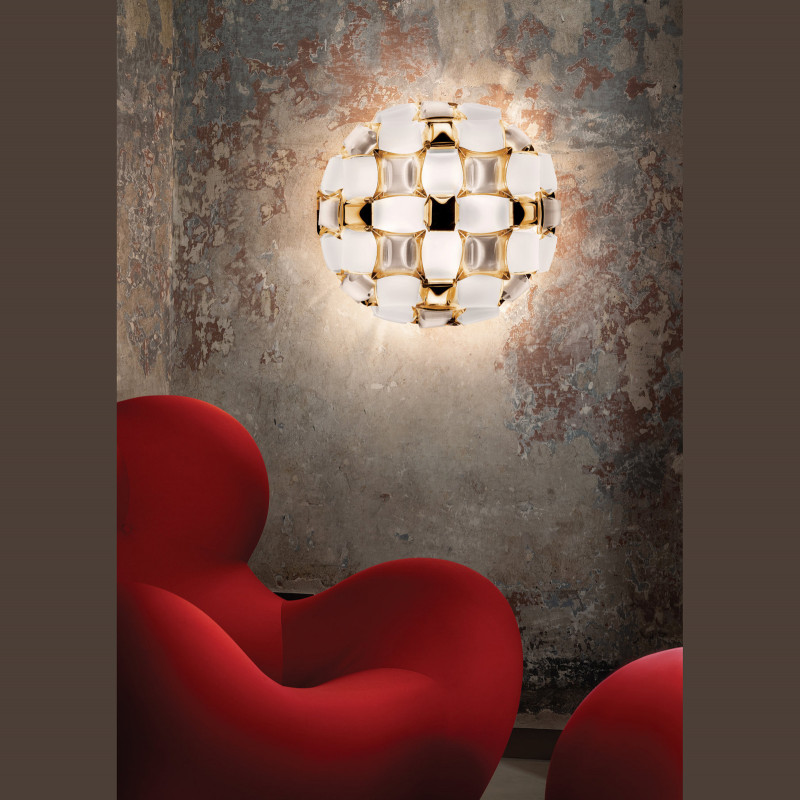 Slamp Mida Parete Soffitto  50 cm - White Gold