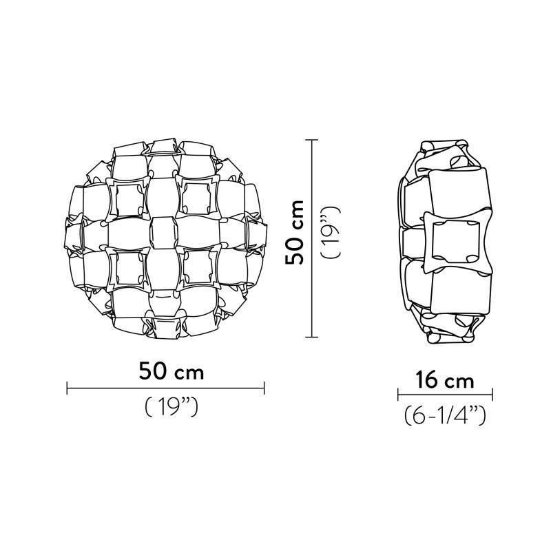 Slamp Mida Parete Soffitto  50 cm