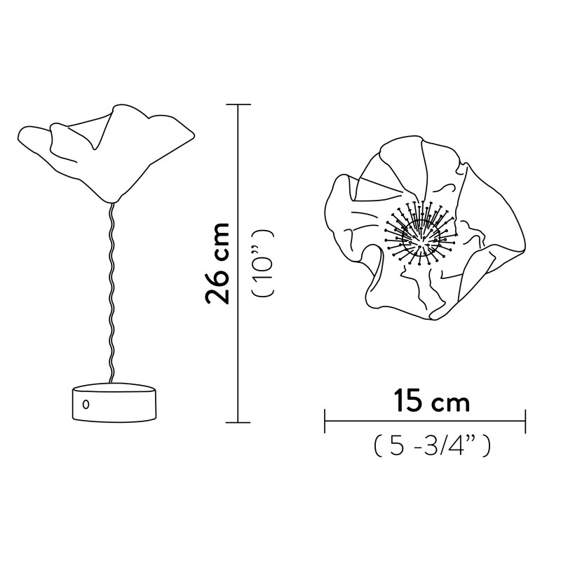 Slamp LaFleur Battery lampada tavolo batteria ricaricabile