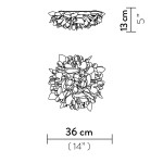 Slamp Veli FOLIAGE Mini Plafoniera Applique 36 cm