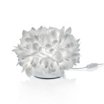 Slamp Veli Mini Lampada Da Tavolo | Design Moderno In Opalflex E Acciaio | Colore Bianco, 31.5x31.5x25.5 Cm