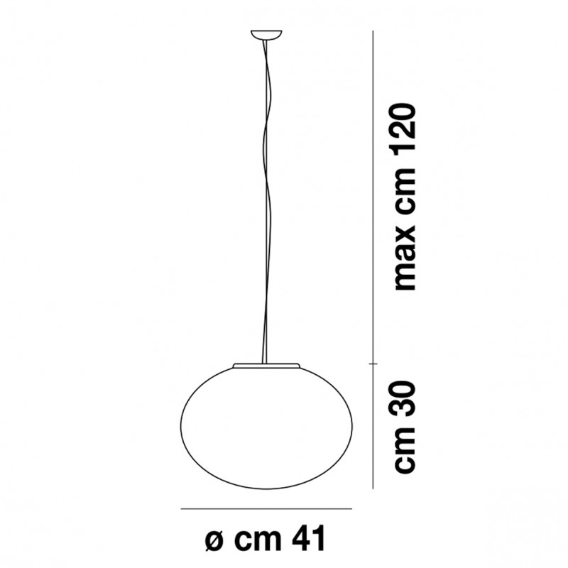 Vistosi Lucciola Sospensione Vetro Media 41 cm