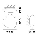 Vistosi NEOCHIC Plafoniera Media Vetro 47 cm