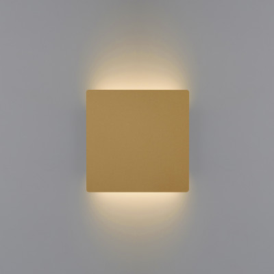 Biluce MATTONELLA Oro Applique LED 15W Quadrata Biemissione Extra Piatta