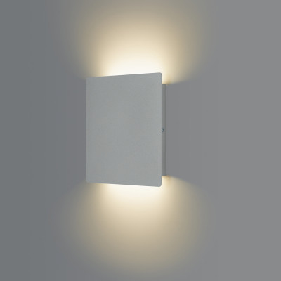 Biluce MATTONELLA Argento Applique LED 15W Quadrata...