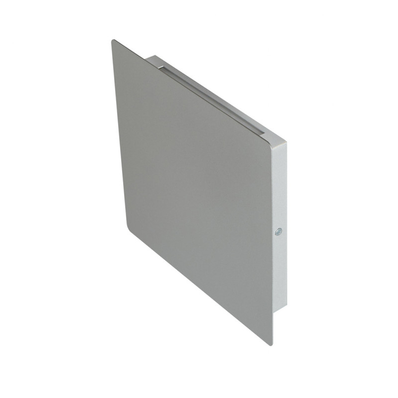 Biluce MATTONELLA Argento Applique LED 15W Quadrata Biemissione Extra Piatta