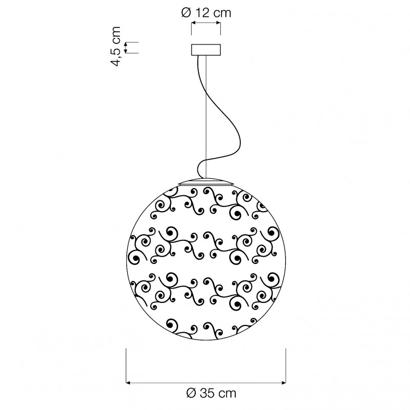 Luna 1 Liberty lampada Sospensione 35 cm