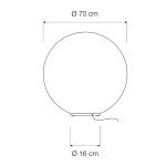 Floor Moon 2 lampada Terra 70 cm