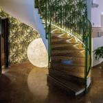 Floor Moon 3 lampada Terra 120 cm