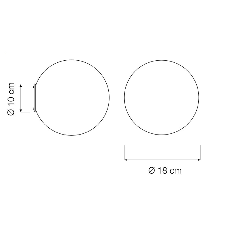 A.Moon Micro lampada Parete-Soffitto 18 cm