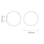 A.Moon 1 lampada Parete-Soffitto 25 cm A.Moon 1 lampada Parete-Soffitto 25 cm