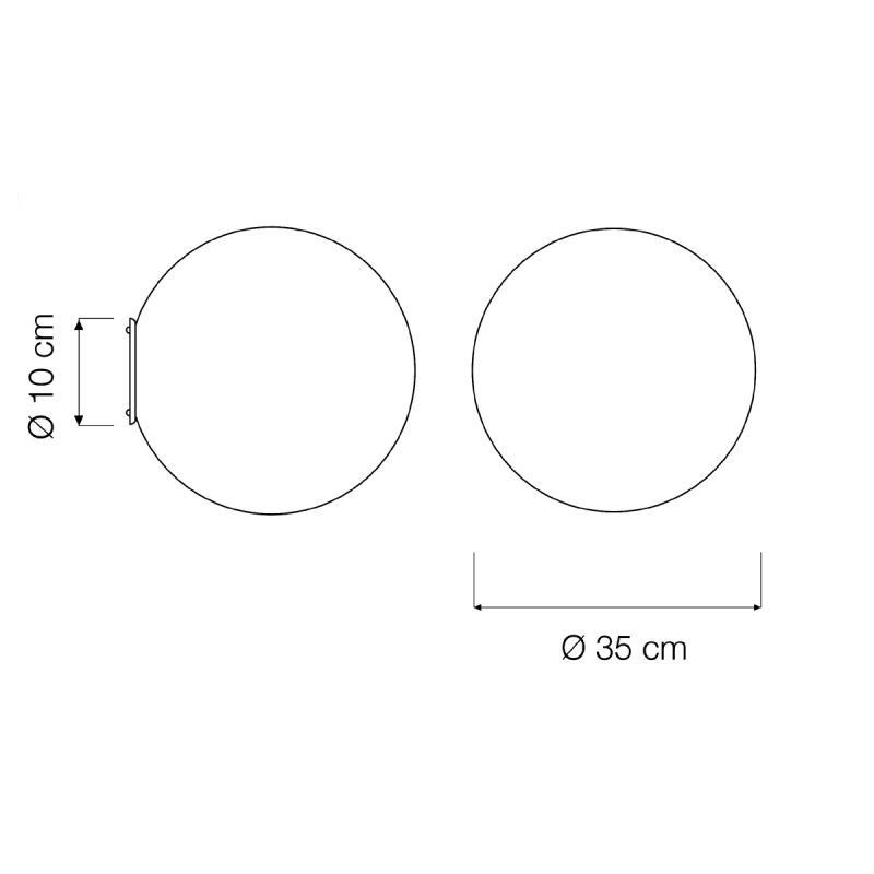 A.Moon 2 lampada Parete-Soffitto 35 cm