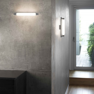 Lampada applique per specchio bagno led 9w onda design moderno ondulato  luce bianco naturale calda