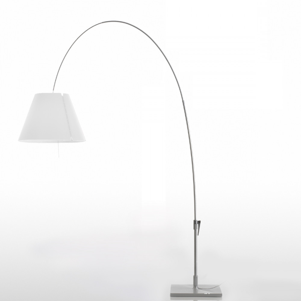 Lampada da terra ad arco con paralume bianco LUCI MODERNE 39835 Idea Luce  di Filippi - Carrù(Cuneo)