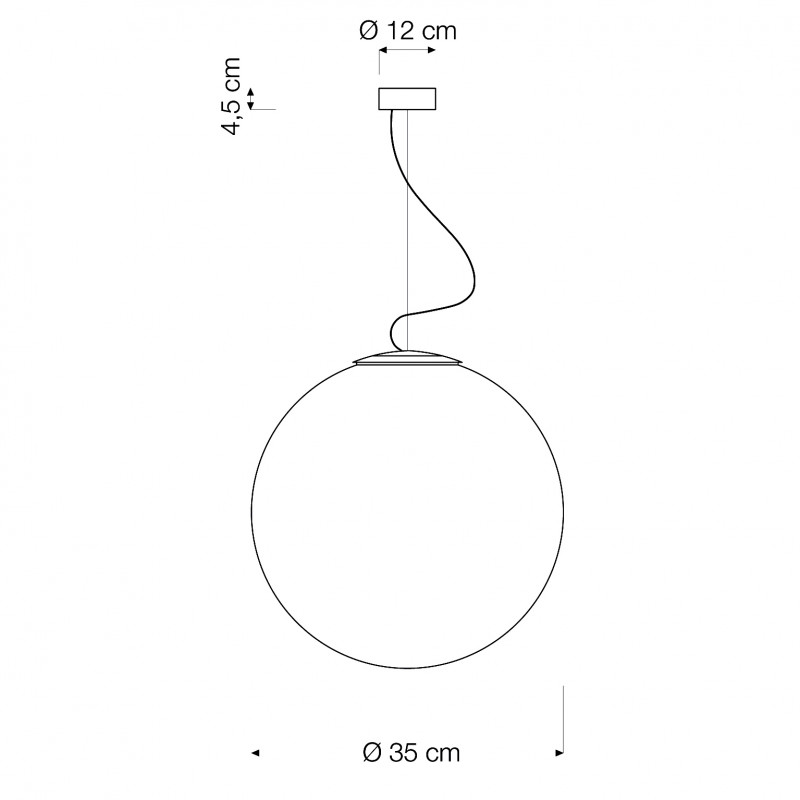 Luna 1  lampada Sospensione 35 cm
