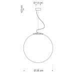 Luna 1  lampada Sospensione 35 cm