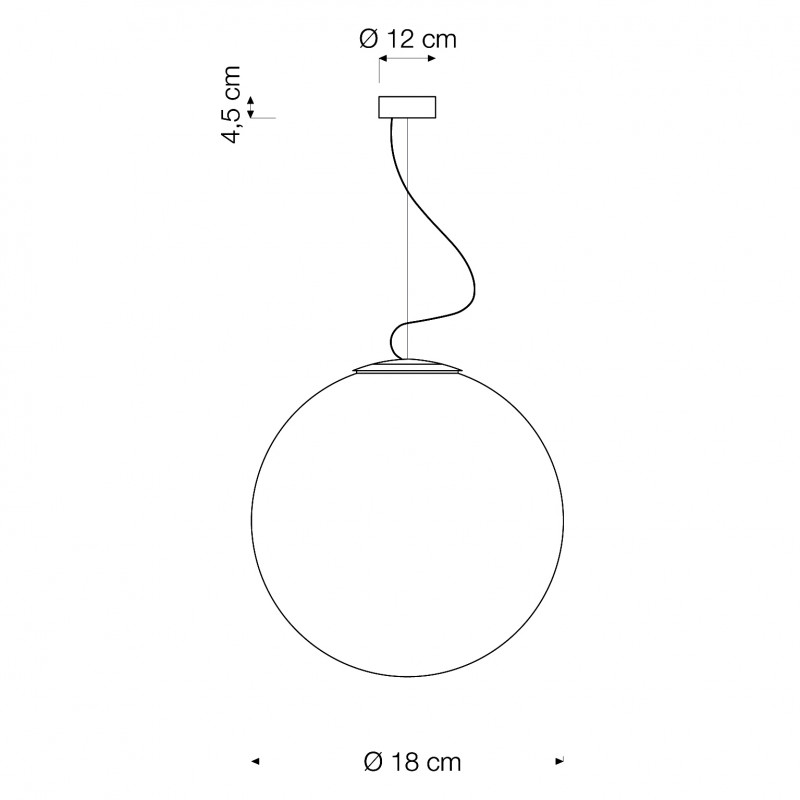 Luna 18 lampada Sospensione 18 cm