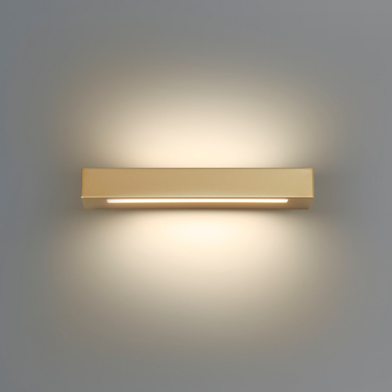 Essenza 36 Cm Oro - Applique 28w Led Moderna Biemissione Made In Italy Classe A+