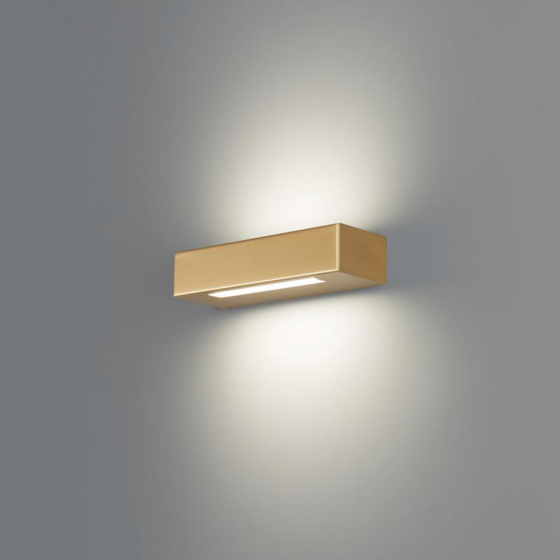 Essenza 22 Cm Oro - Applique 14w Led Moderna Biemissione Made In Italy Classe A+