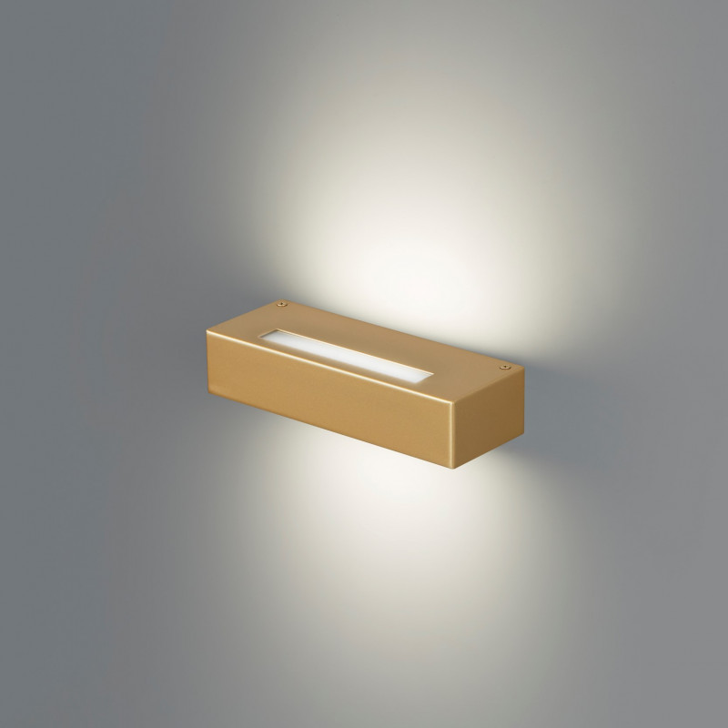 Essenza 22 Cm Oro - Applique 14w Led Moderna Biemissione Made In Italy Classe A+