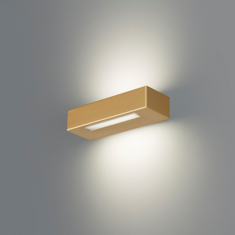 Essenza 22 Cm Oro - Applique 14w Led Moderna Biemissione Made In Italy Classe A+