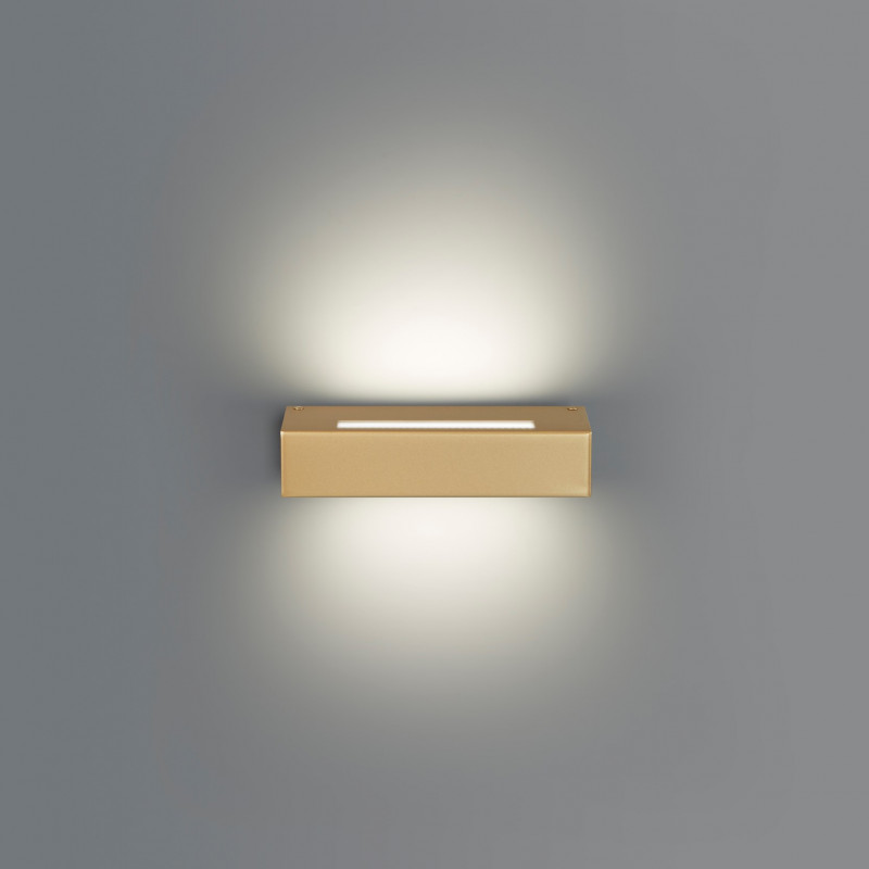 Essenza 22 Cm Oro - Applique 14w Led Moderna Biemissione Made In Italy Classe A+