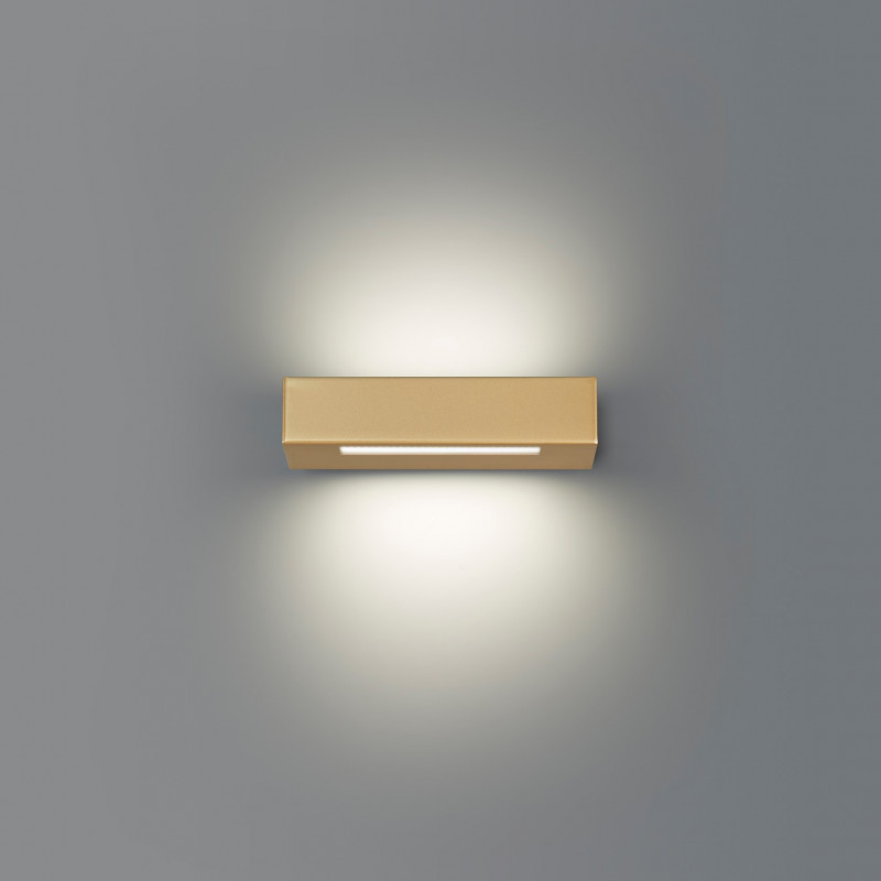 Essenza 22 Cm Oro - Applique 14w Led Moderna Biemissione Made In Italy Classe A+