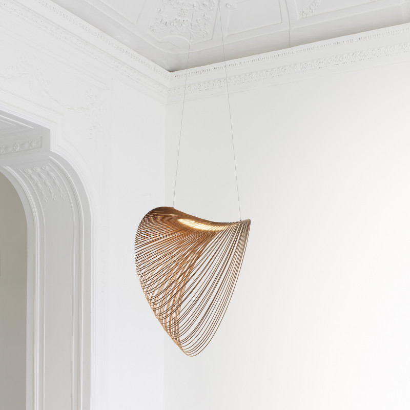 Luceplan ILLAN D 60 cm Sospensione LED in legno di Betulla