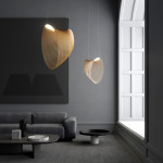 Luceplan ILLAN D 60 cm Sospensione LED in legno di Betulla