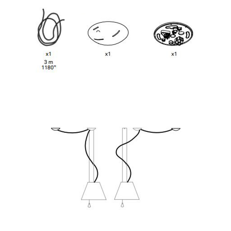 LUCEPLAN - Rosone Per Decentramento Serie Costanza D13/25