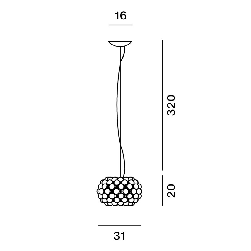 Foscarini Caboche Piccola Sospensione