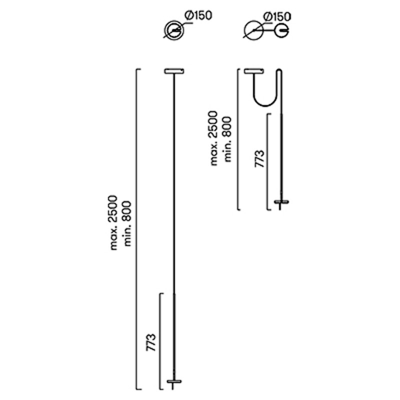 GROK  INVISIBLE SOSPENSIONE SINGOLA LED FISSA