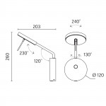 GROK INVISIBLE LAMPADA PARETE READER SHORT LED