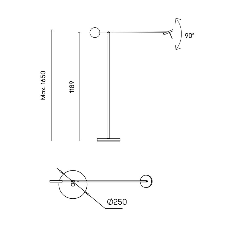 GROK INVISIBLE LAMPADA TERRA LED