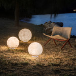 Ex Moon 3 lampada Terra 120 cm per ESTERNO vetroresina