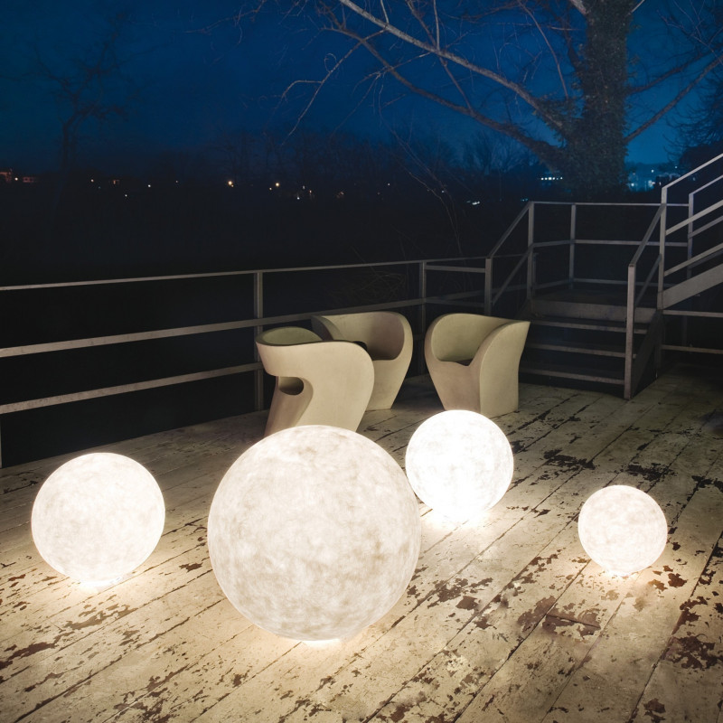Ex Moon 2 lampada Terra 70 cm per ESTERNO vetroresina