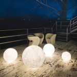 Ex Moon 3 lampada Terra 120 cm per ESTERNO vetroresina