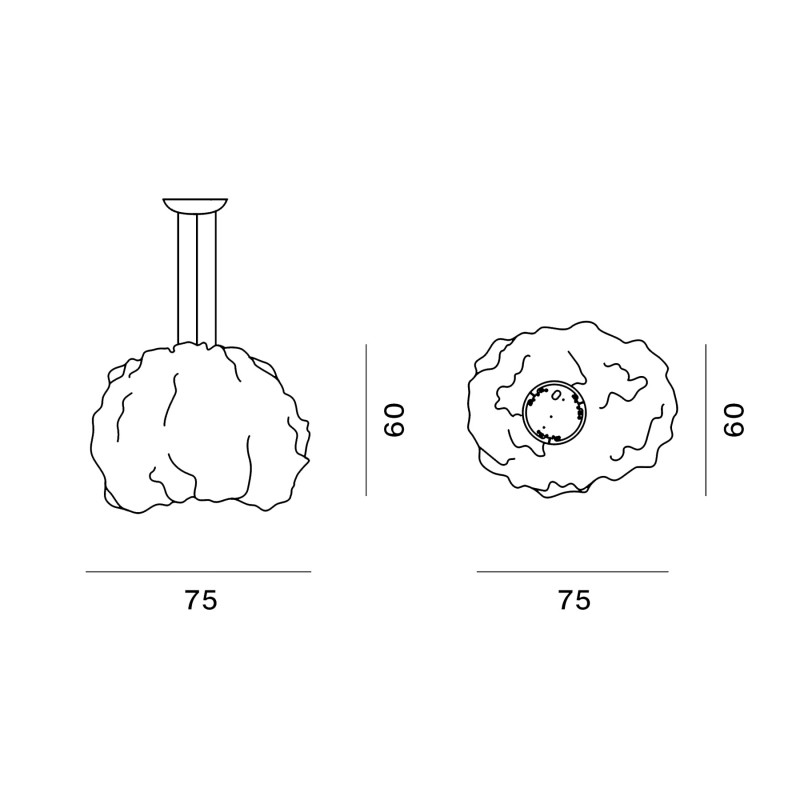 Foscarini Nuée lampada sospensione in tessuto