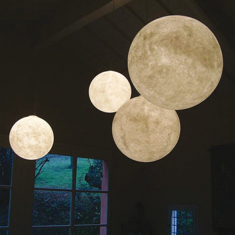 Luna 3 lampada Sospensione vetroresina 70 cm