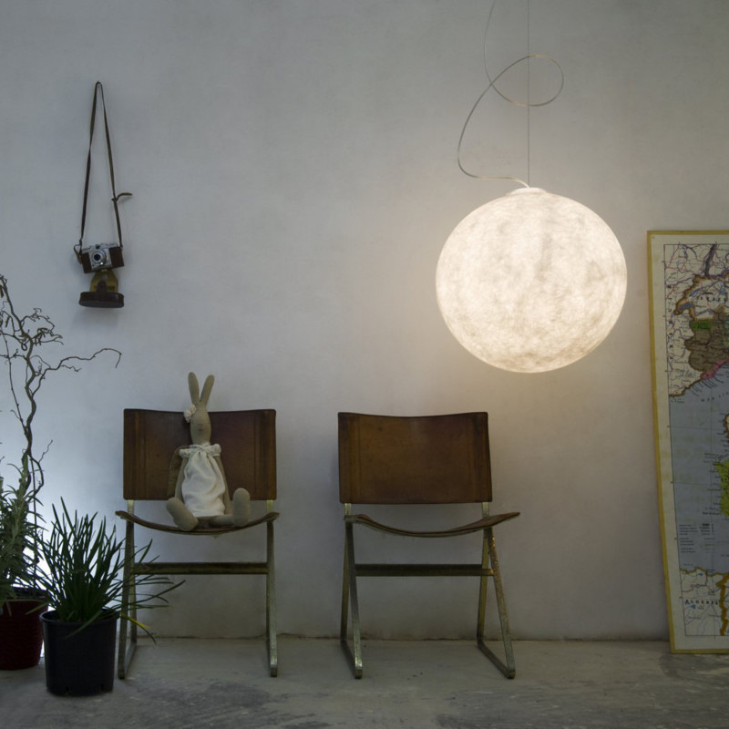 Luna 3 lampada Sospensione vetroresina 70 cm