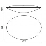 Stilnovo Diphy Plafoniera 76 cm