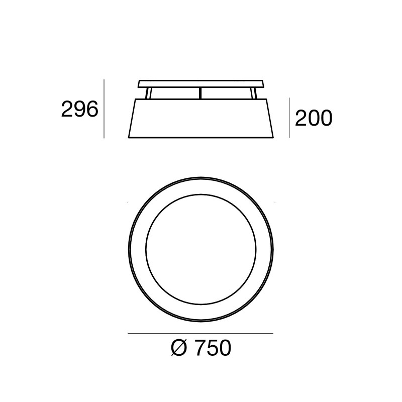 Stilnovo Oxygen Plafoniera 75 cm