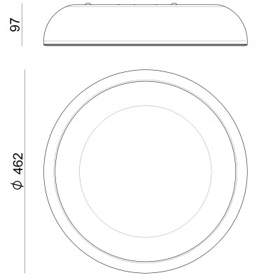 Stilnovo Reflexio Plafoniera-Applique LED 46 cm