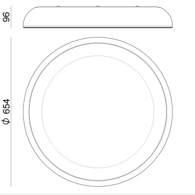 Stilnovo Reflexio Plafoniera-Applique LED 65 cm