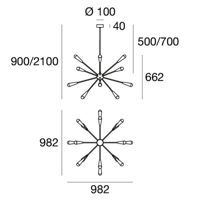 Stilnovo Sputnik Lampada a Sospensione